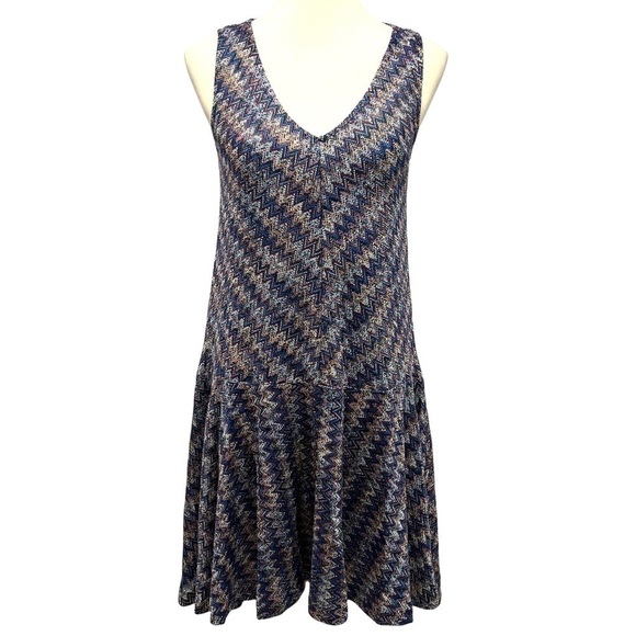 Maeve Westwater Chevron Knit V Neck Sleeveless Dress - Picture 10 of 13